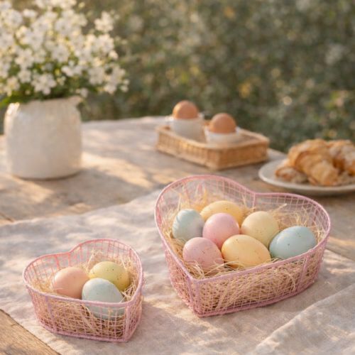 kohteita Sydämenmuotoiset lankakorit koristeluun ja järjestelyyn, 20 cm, 4 kpl sarja