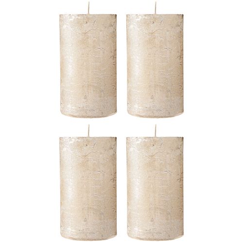 kohteita Yksiväriset kynttilät platina 70x120mm 4 kpl