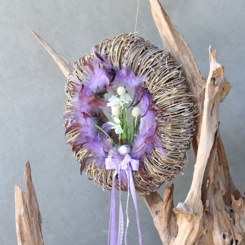 Höyhenseppele violetti fasaani höyhenet koristeseppele Ø20cm 3 kpl
