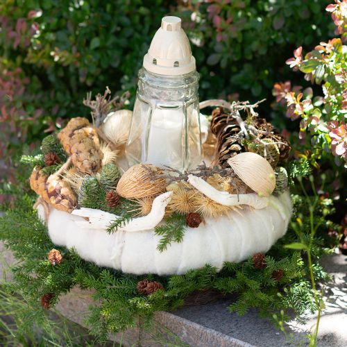 kohteita Huopanauha, villanauha, valkoinen, L7cm/15cm, P100/100cm, 2 kpl:n setti