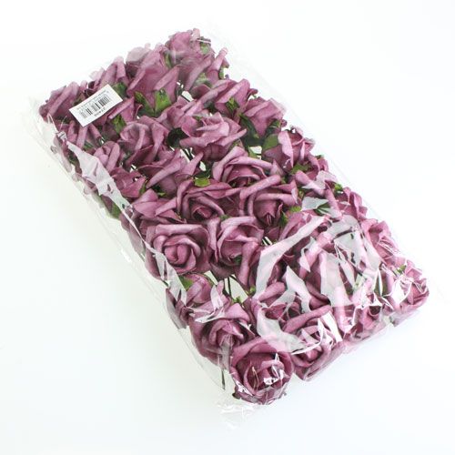 kohteita Vaahtomuoviruusu Ø3,5cm violetti 48 kpl