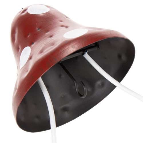 kohteita Metallinen ruokinta-asema, kärpässienikuvio, riippuva, punainen ja valkoinen, 25,5 cm