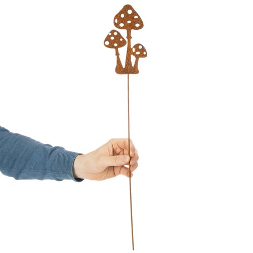 Puutarhakeppi, säänkestävää terästä, kärpässienen koristekeppi, 15 cm, 6 kpl | Floristik24.fi