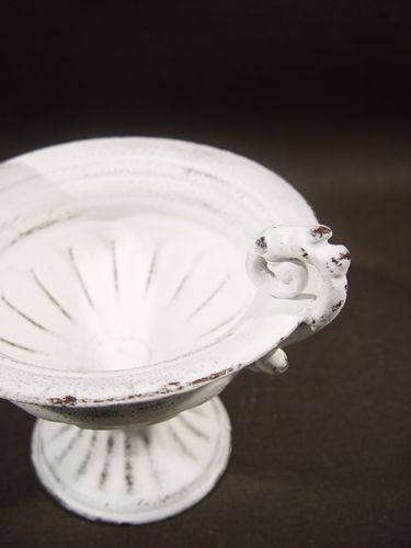 Floristik24 Kuppi kahvalla Ø 16cm H12,5cm valkoinen