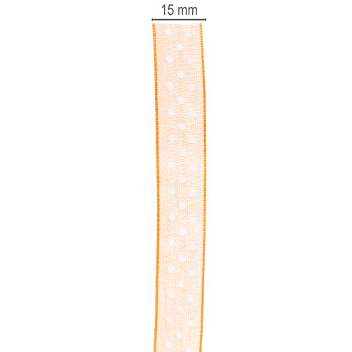 kohteita Lahjanauha, jossa pilkkuja eleganttiin lahjapaketointiin, 1,5 cm leveä, 20 m pitkä