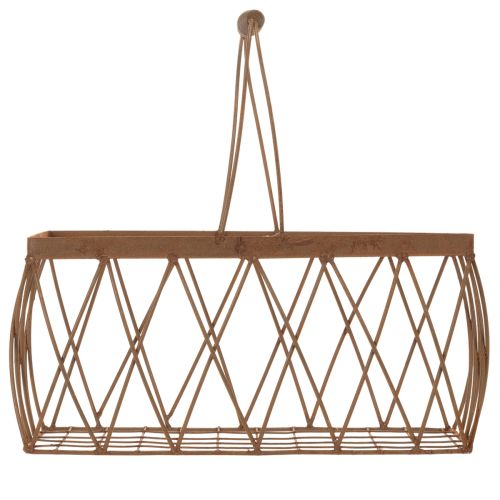 Metallikori, metallia, ruosteenvärinen, 28x13,5x14cm, 2 kpl | Floristik24.fi