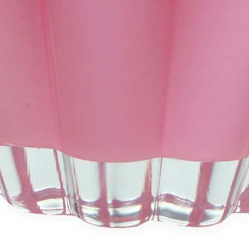 Floristik24 Lasimaljakko &quot;Bloom&quot; pinkki Ø14cm K17cm
