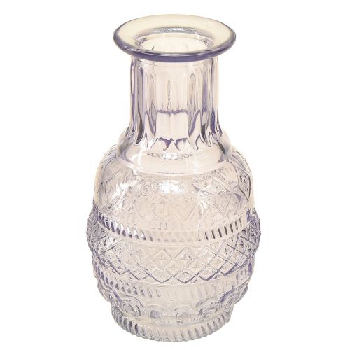Floristik24 Lasimaljakot minimaljakoita vaalea violetti violetti retro tyyli H13cm 3kpl