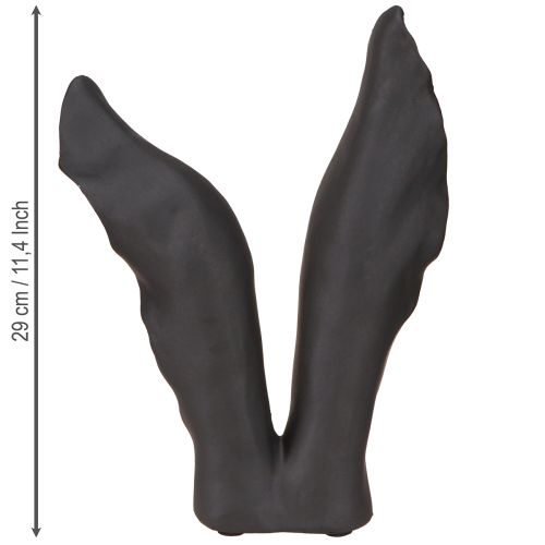 Floristik24 Pupun korvakoriste Pääsiäispupu mustana 20cmx7,5cmx29cm