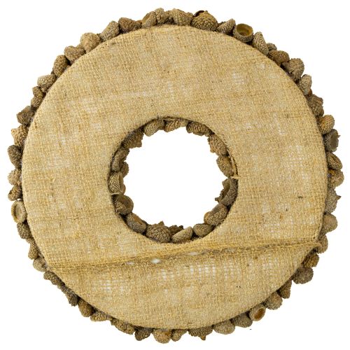 kohteita Luonnonkranssi, syyskoriste, tammenterhot, ovikranssi, seinäkranssi, tee-se-itse, Ø30cm