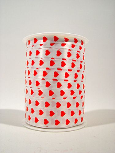 Floristik24 Sydännauha valkoinen/punainen 10mm Simpatia 250m