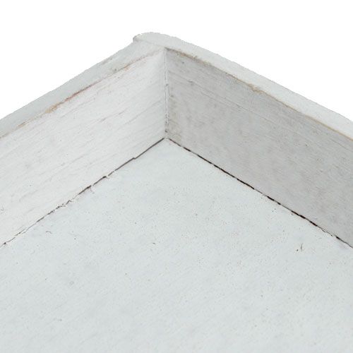 Floristik24 Puinen tarjotin valkoinen 30cmx30cm