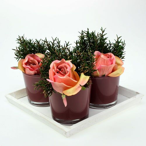 Floristik24 Puinen tarjotin valkoinen 30cmx30cm