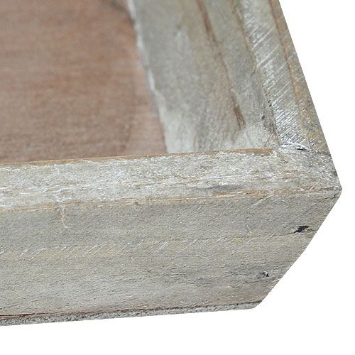 Floristik24 Puinen kulho vaaleanharmaa 39cm x 15cm