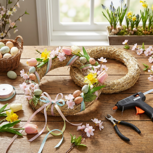 kohteita Olkikranssi kukkakauppoihin luoviin oven ja kausikoristeisiin 25/4 cm 2 kpl