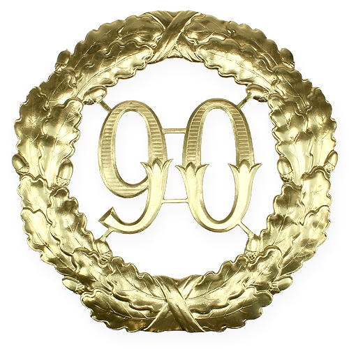 Juhlapäivänumero 90 kultaa Ø40cm