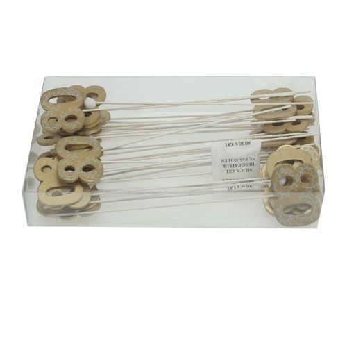 Floristik24 Vuosipäivä "80" kepissä, kulta 36 kpl