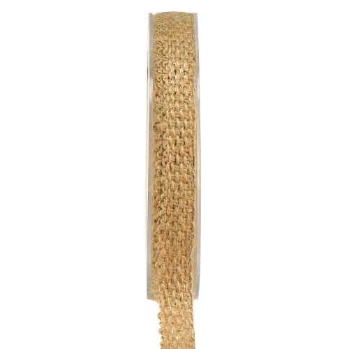kohteita Juuttinauha Maalaismainen koristenauha Juutti Natural Gold 12mm 10m