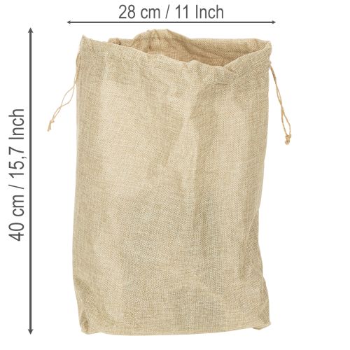 Juuttisäkki 28×10cm K40cm | Floristik24.fi