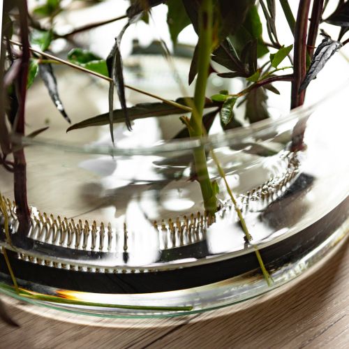 kohteita Kenzan-kukkien asetelma-apuväline messinkitapeilla kukka-asetelmiin