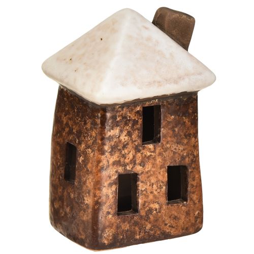 Floristik24 Viehättävä 3 keraamisen talon setti - eri värejä, 9 cm - tunnelmallinen valaistus jokaiseen huoneeseen - 3 kpl