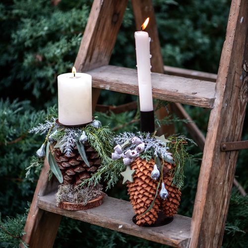 kohteita Kynttilänjalka Adventtiseppele kynttilänjalka musta 2,2×4cm 4 kpl