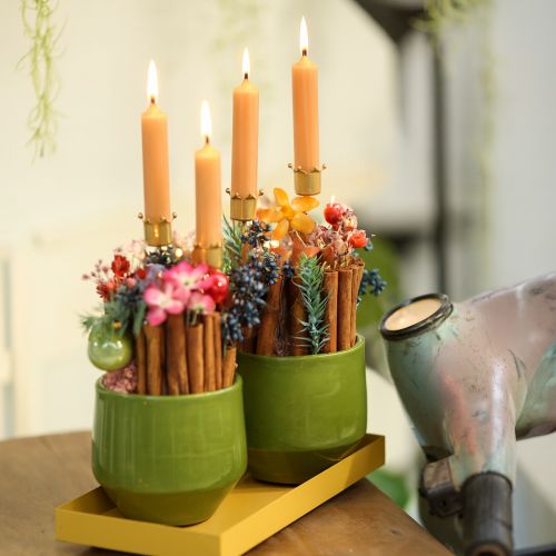 kohteita Kynttilänjalka kruunu kultainen, tikkukynttilänjalka metallinen 4 kpl