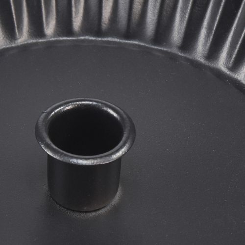 kohteita Alkuperäinen metallinen kakun muotoinen kynttilänjalka – musta, Ø 18 cm – tyylikäs pöytäkoristelu – 4 kpl