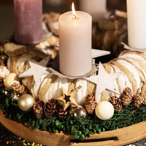 kohteita Kynttilänjalka kiinnitettäväksi Ø11cm K8cm ruostekuvio 4kpl