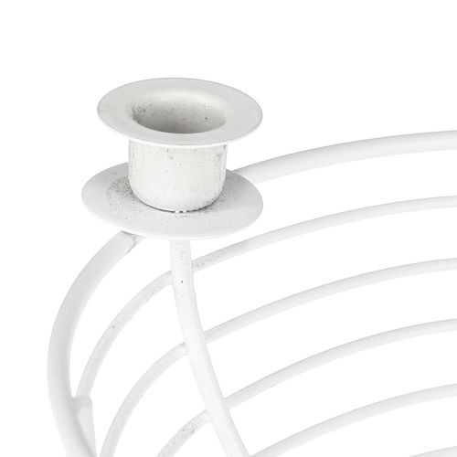kohteita Kynttilänjalka valkoisella koristeellisessa metallikulhossa Ø14cm K7cm