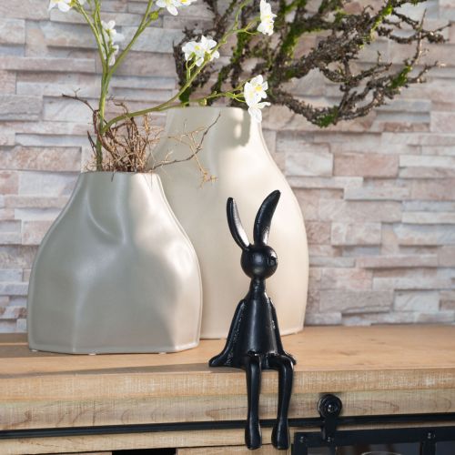 Pieni pääsiäispupun reunajakkara metallimusta 9×9×21cm