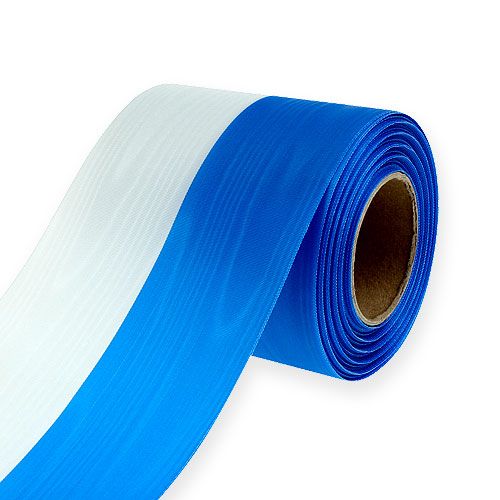 Seppeleen nauhat moiré sinivalkoinen 100 mm