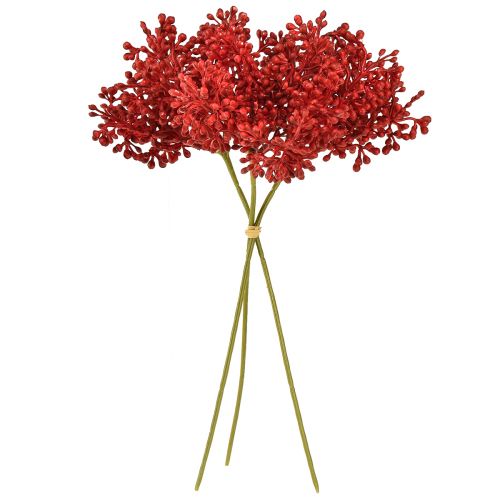 Floristik24 Keinomarjojen punainen koriste adventtiseppeleeseen 32cm 3 kpl nipussa