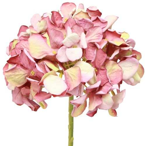 kohteita Keinotekoinen hortensia iso vaaleanpunainen mauve Ø15cm L58cm 2kpl