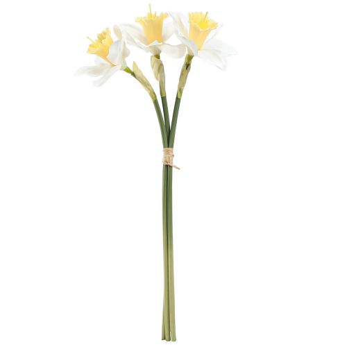 kohteita Keinotekoiset narsissit silkkikukat valkoinen narsissi 40cm 3 kpl