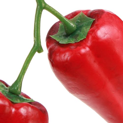 kohteita Keinotekoiset punaiset paprikat oksavihanneskoristeella L8cm