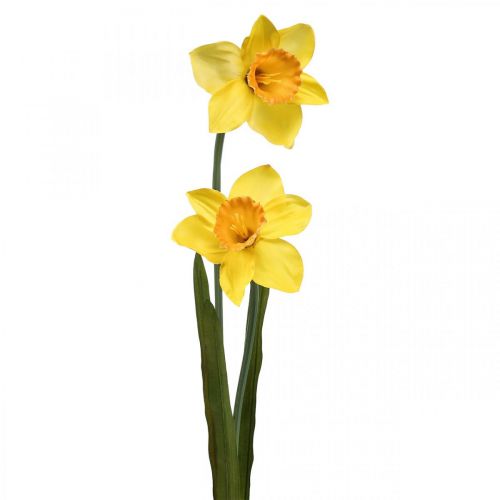 Keinotekoiset narsissit Silk Flowers Keltainen 2 kukkaa 61cm