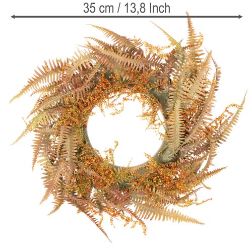 Keinotekoinen saniaisseppele pöydälle ja ovelle 35cm | Floristik24.fi