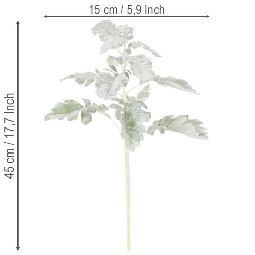 Keinotekoinen Senecio-oksa (ragwort), monimutkaisesti muotoiltu, 45 cm, 3 kpl | Floristik24.fi