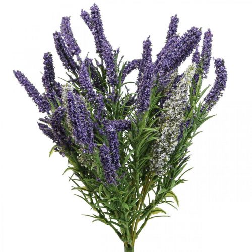 Keinotekoinen laventeli koristeellinen keinotekoinen kasvi violetti valkoinen pensas 46cm
