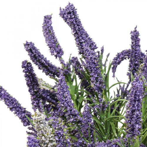 Keinotekoinen laventeli koristeellinen keinotekoinen kasvi violetti valkoinen pensas 46cm