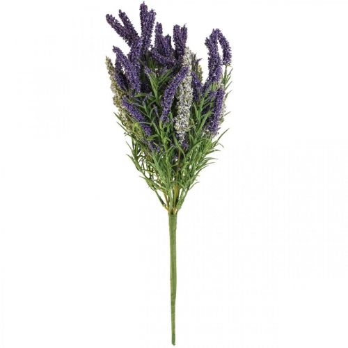 Floristik24 Keinotekoinen laventeli koristeellinen keinotekoinen kasvi violetti valkoinen pensas 46cm