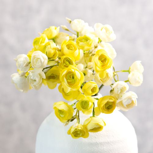 kohteita Keinotekoinen leinikkikimppu kevään kodin sisustukseen, 32 cm, 5 kpl