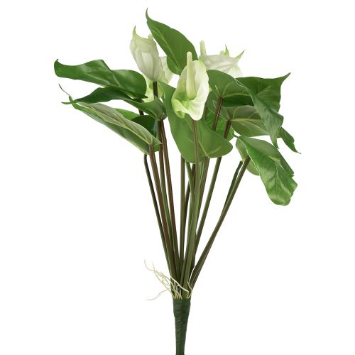 kohteita Tekokukat, flamingokukka, keinotekoinen anthurium valkoinen 36cm