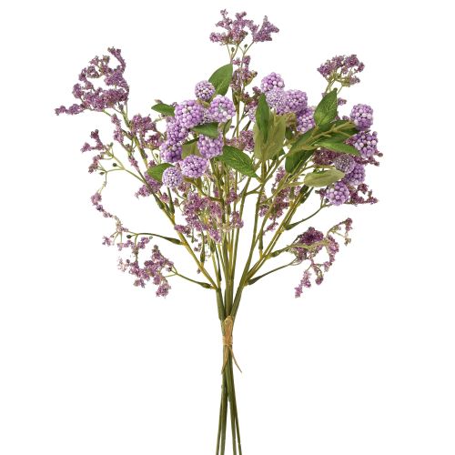 kohteita Keinotekoinen kukkakimppu silkkikukkia marjan oksa violetti 51cm