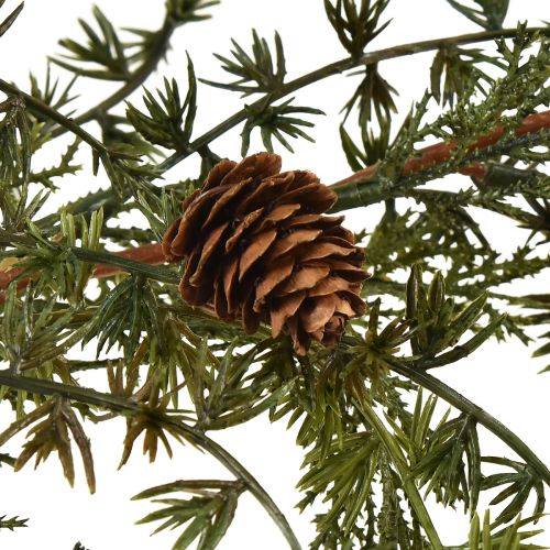 Floristik24 Lehtikuusi seppele vihreä käpyillä 180cm