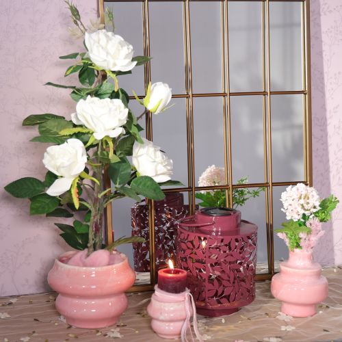 kohteita Lehtiaiheinen lyhty, aurinkovoimalla toimiva, tunnelmalliseen ulkovalaistukseen, 25 cm