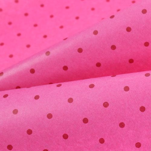 kohteita Mansettipaperi 37,5cm 100m täpliä vaaleanpunainen