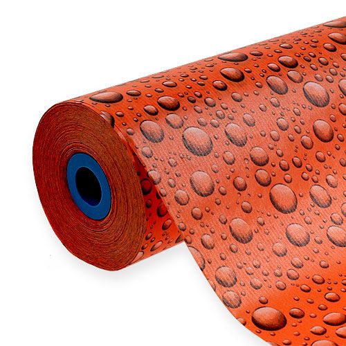 Floristik24 Mansettipaperi, jossa oranssi kuvio 25cm 100m