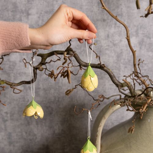 kohteita Metalliset riippuvat kukat romanttiseen sisä- ja ulkokoristeeseen, 6 cm, 6 kpl